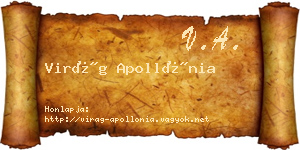 Virág Apollónia névjegykártya