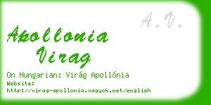 apollonia virag business card