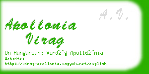 apollonia virag business card